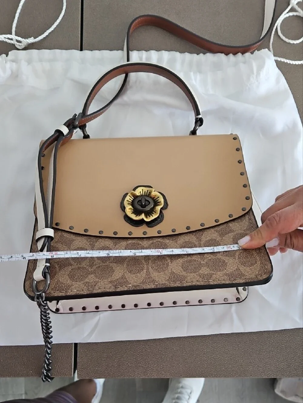 Coach satchel tan